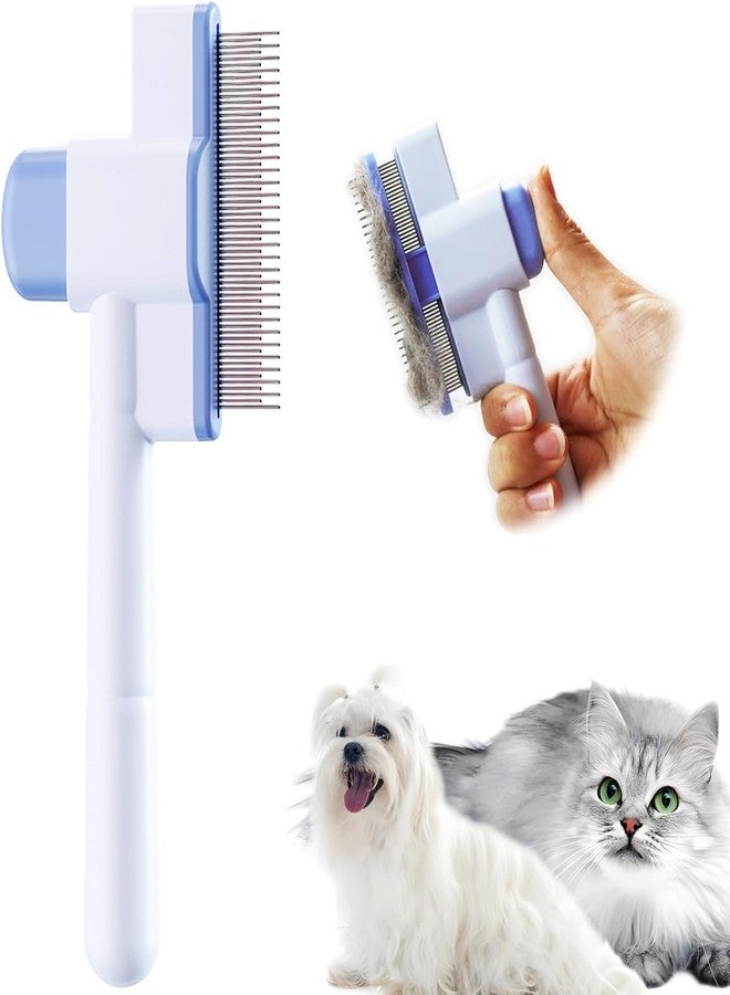 ISTORE Cat & Dog Grooming Comb with Deshedding Glove | 1Pcs Portable Pet Hair Remover Kit | Flea Removal Brush, Massage Glove & Quick-Release Button Comb for Shedding and Daily Fur Care - Image 1